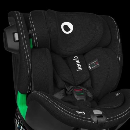 Lionelo - Kindersitz mit drehbarer Basis HARMONY i-Size 40-150 cm schwarz