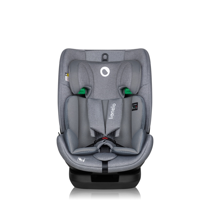 Lionelo - Kindersitz mit drehbarer Basis LAVENDER i-Size 76-150 cm Steingrau