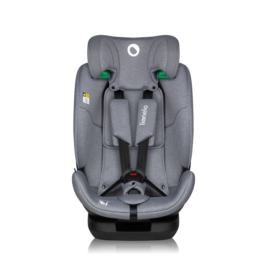 Lionelo - Kindersitz mit drehbarer Basis LAVENDER i-Size 76-150 cm Steingrau