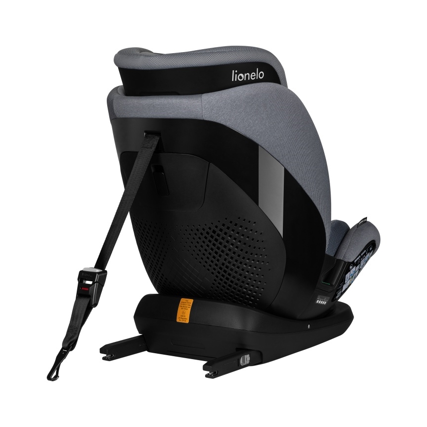 Lionelo - Kindersitz mit drehbarer Basis LAVENDER i-Size 76-150 cm Steingrau