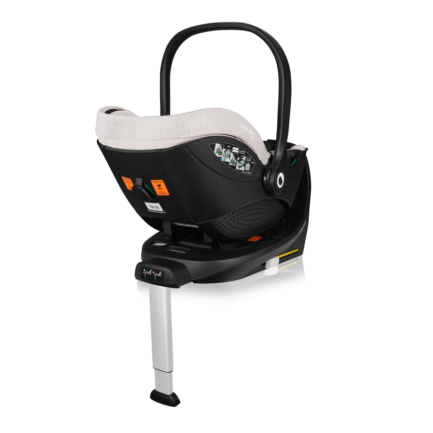 Lionelo - Kindersitz MOXIE SET i-Size mit drehbarer Basis 40-87 cm Sandbeige