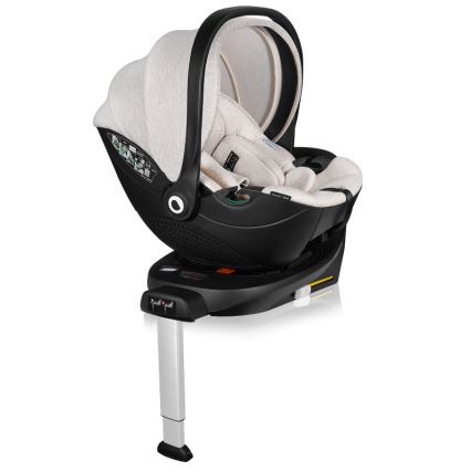 Lionelo - Kindersitz MOXIE SET i-Size mit drehbarer Basis 40-87 cm Sandbeige