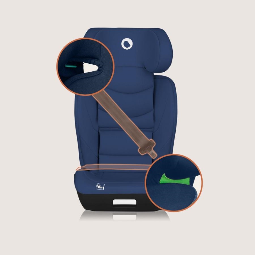 Lionelo - Kindersitz NEAL i-Size 100-150 cm Blau Navy