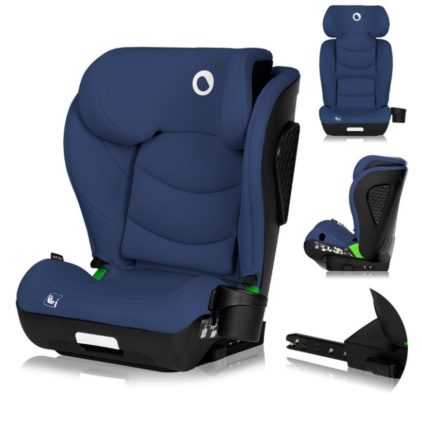 Lionelo - Kindersitz NEAL i-Size 100-150 cm Blau Navy