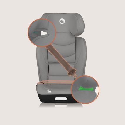 Lionelo - Kindersitz NEAL i-Size 100-150 cm Grau Beton