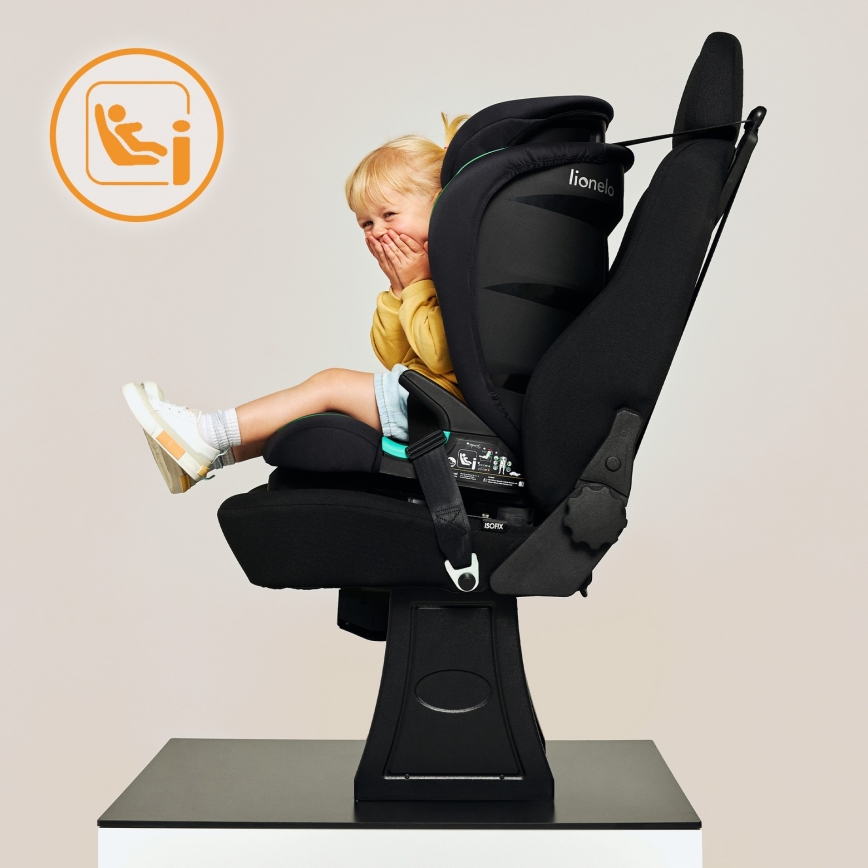 Lionelo - Kindersitz NEAL i-Size 100-150 cm Schwarz Onyx