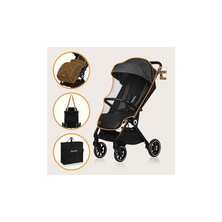 Lionelo - Kinderwagen CLOE schwarz/grau