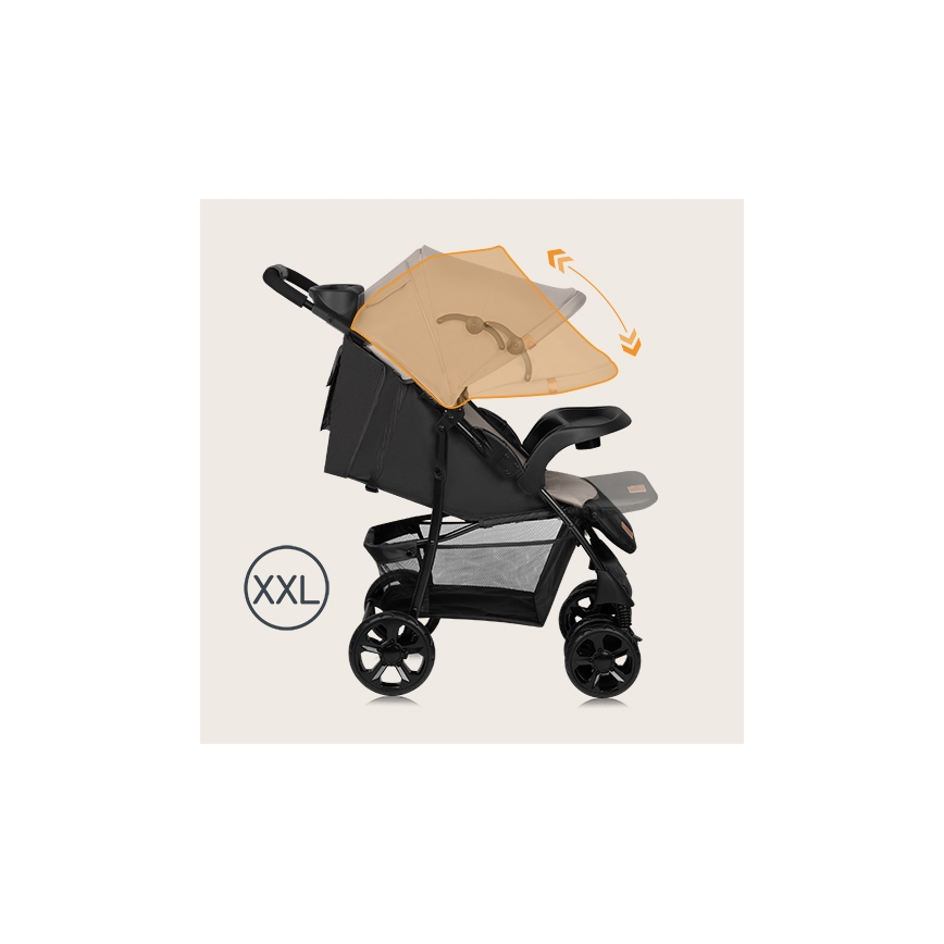 Lionelo - Kinderwagen EMMA PLUS beige/schwarz