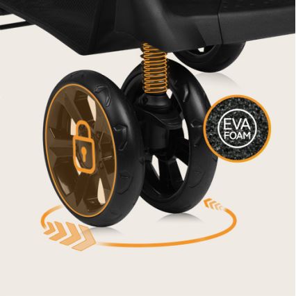 Lionelo - Kinderwagen EMMA PLUS beige/schwarz