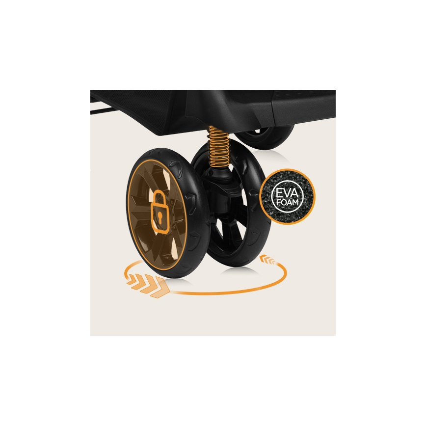 Lionelo - Kinderwagen EMMA PLUS beige/schwarz