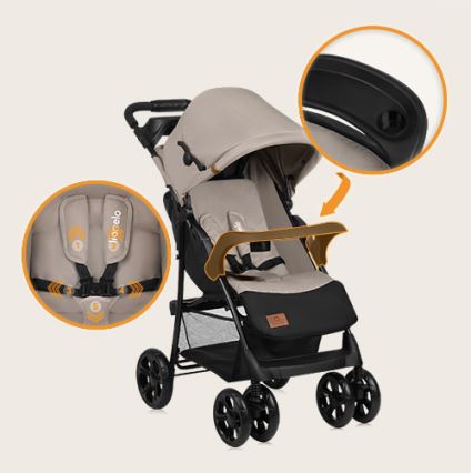 Lionelo - Kinderwagen EMMA PLUS beige/schwarz