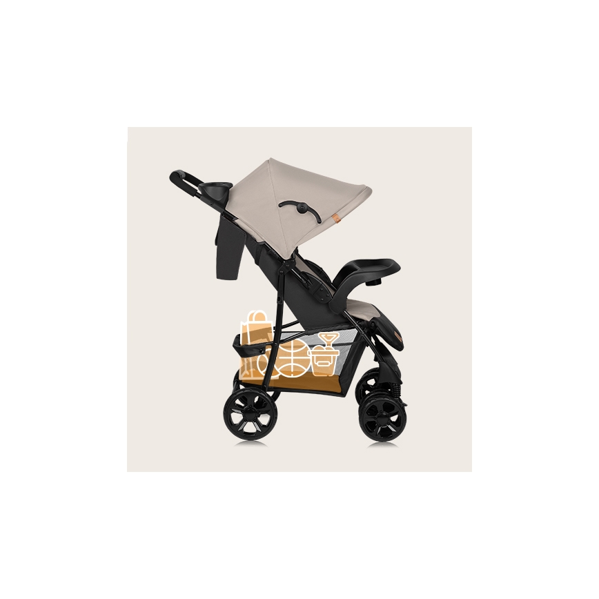 Lionelo - Kinderwagen EMMA PLUS beige/schwarz