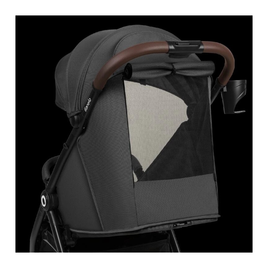 Lionelo - Kinderwagen INGRID dunkelgrau/schwarz