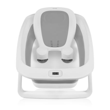 Lionelo - Klappbare Baby-Badewanne mit Thermometer BABY BUBBLE 2x LR44 Taubengrau
