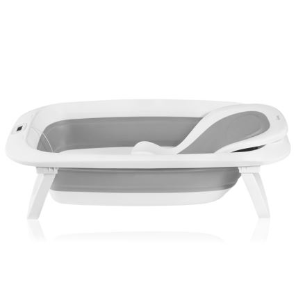 Lionelo - Klappbare Baby-Badewanne mit Thermometer BABY BUBBLE 2x LR44 Taubengrau