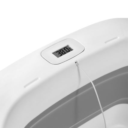 Lionelo - Klappbare Baby-Badewanne mit Thermometer BABY BUBBLE 2x LR44 Taubengrau