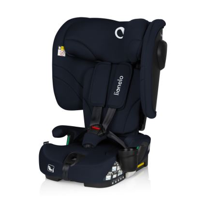 Lionelo - Klappbarer Kindersitz NELLY i-Size 76-150 cm Marineblau