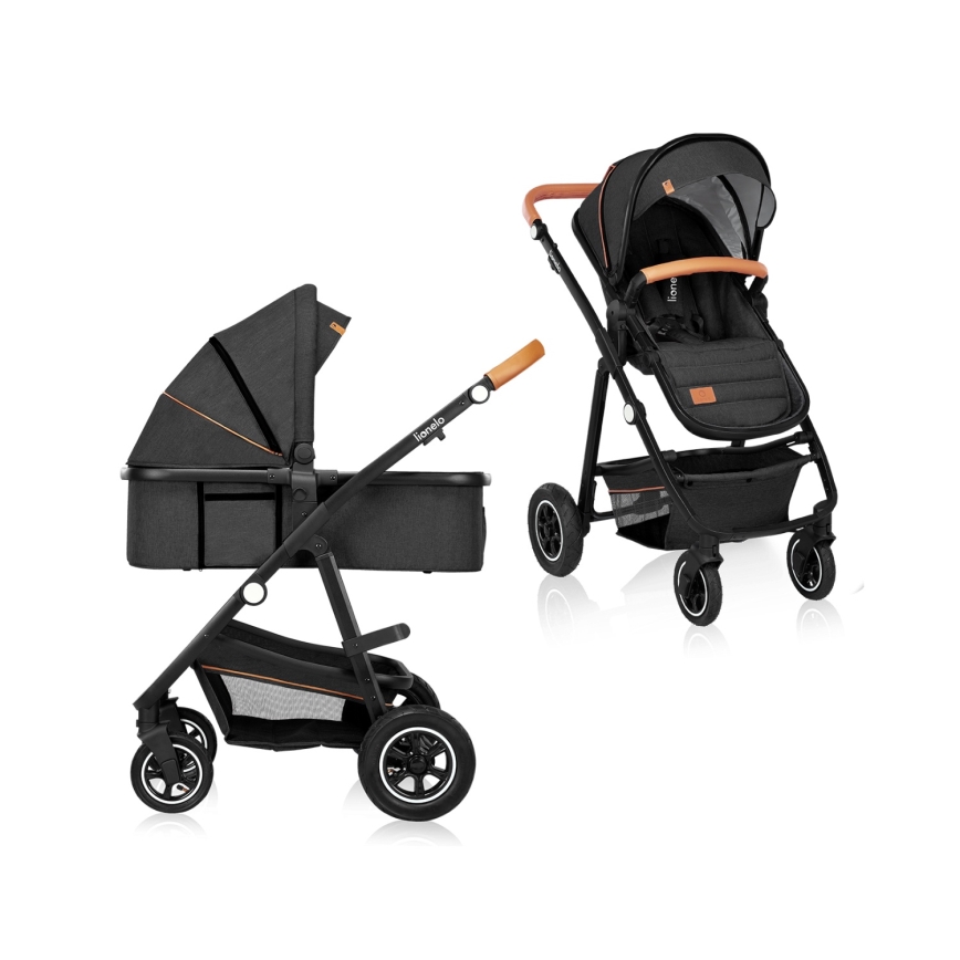 Lionelo - Kombi-Kinderwagen 2-in-1 AMBER Grau-Graphit