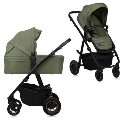 Lionelo - Kombi-Kinderwagen 2-in-1 AMBER PLUS Green Forest