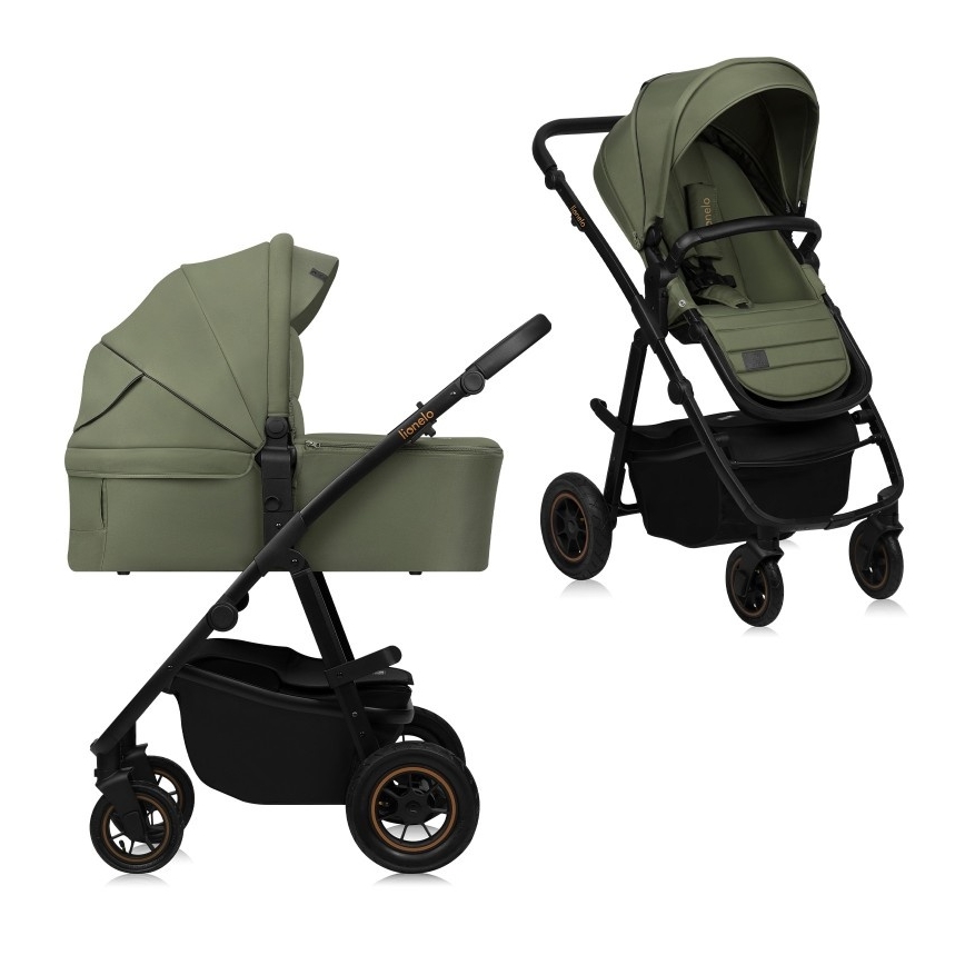 Lionelo - Kombi-Kinderwagen 2-in-1 AMBER PLUS Green Forest