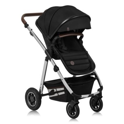 Lionelo - Kombi-Kinderwagen 2-in-1 AMBER Schwarz/Silber