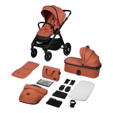 Lionelo - Kombi-Kinderwagen 2-in-1 LAYLA Braun Rost