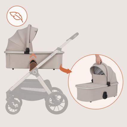 Lionelo - Kombi-Kinderwagen 2-in-1 LAYLA Sandbeige