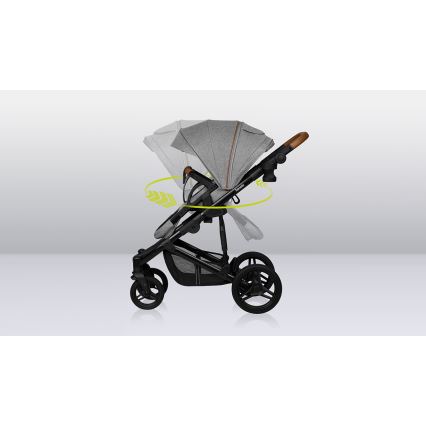 Lionelo - Kombi-Kinderwagen 2-in-1 MARI TOUR Grey Stone