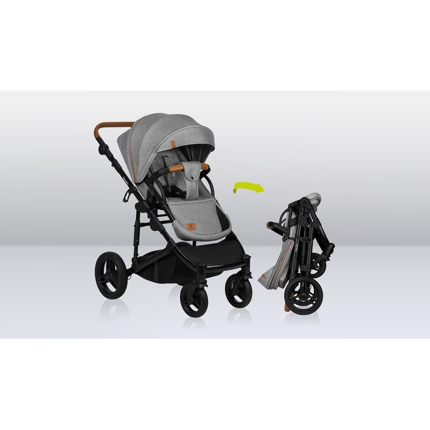 Lionelo - Kombi-Kinderwagen 2-in-1 MARI TOUR Grey Stone