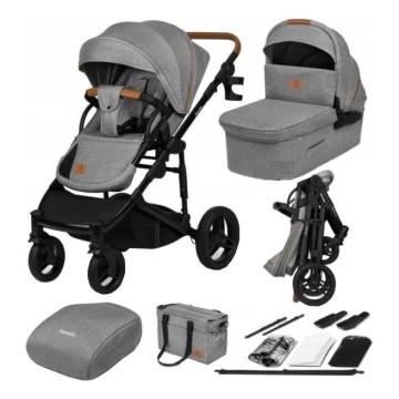 Lionelo - Kombi-Kinderwagen 2-in-1 MARI TOUR Steingrau
