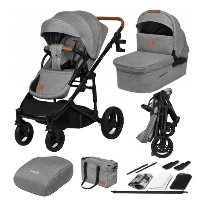 Lionelo - Kombi-Kinderwagen 2-in-1 MARI TOUR Steingrau