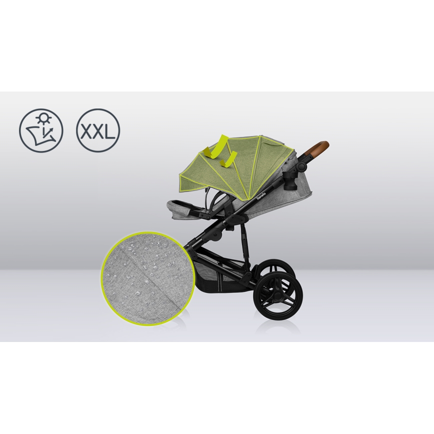 Lionelo - Kombi-Kinderwagen 2-in-1 MARI TOUR Steingrau