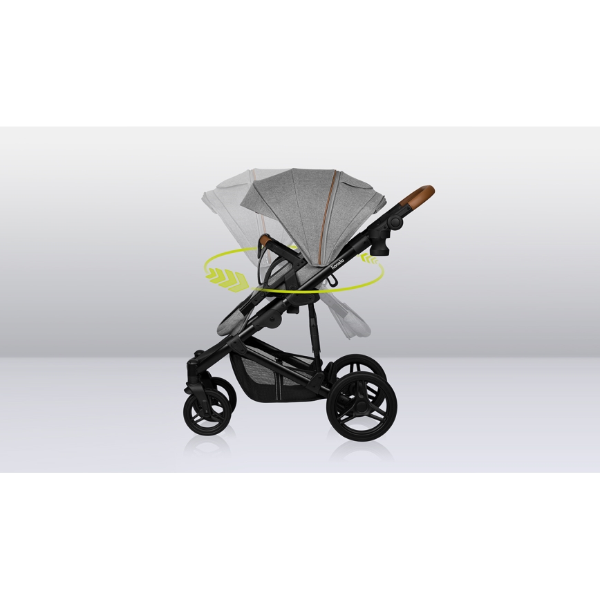Lionelo - Kombi-Kinderwagen 2-in-1 MARI TOUR Steingrau
