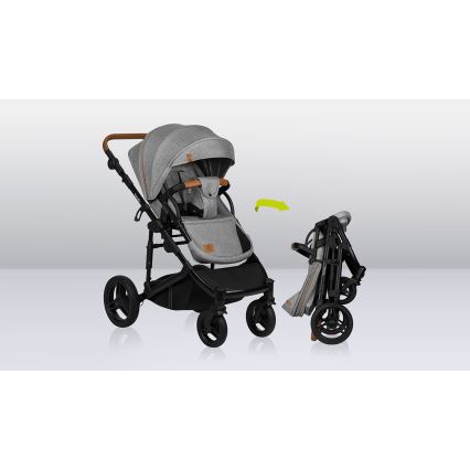 Lionelo - Kombi-Kinderwagen 2-in-1 MARI TOUR Steingrau