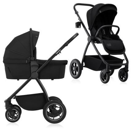 Lionelo - Kombi-Kinderwagen 2-in-1 MERIL Black Onyx