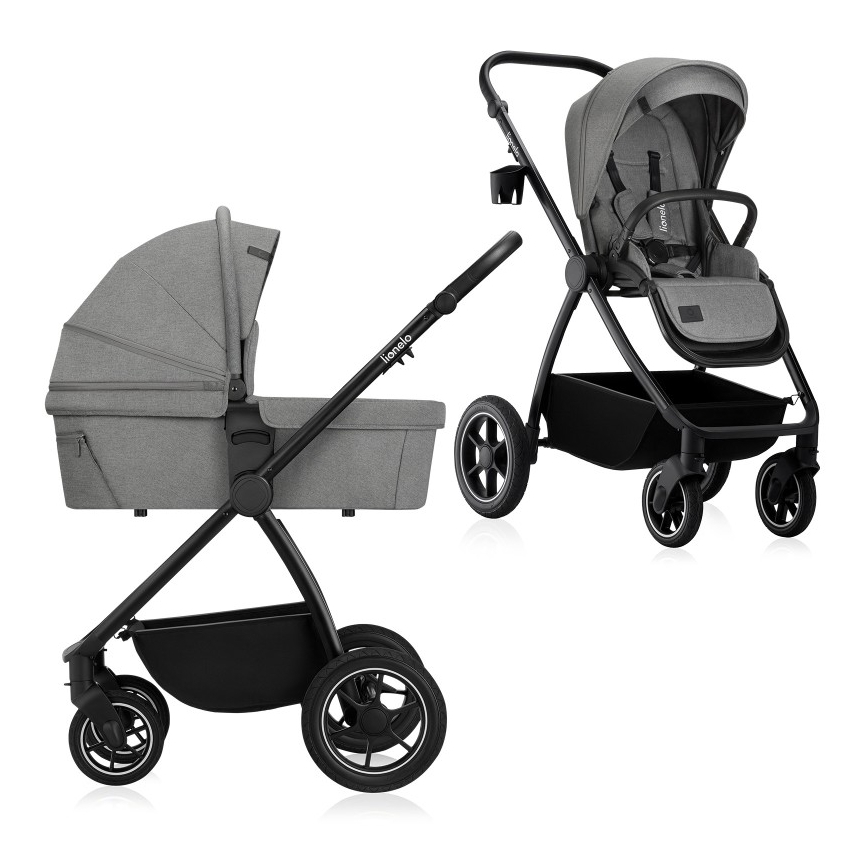 Lionelo - Kombi-Kinderwagen 2-in-1 MERIL Grey Stone