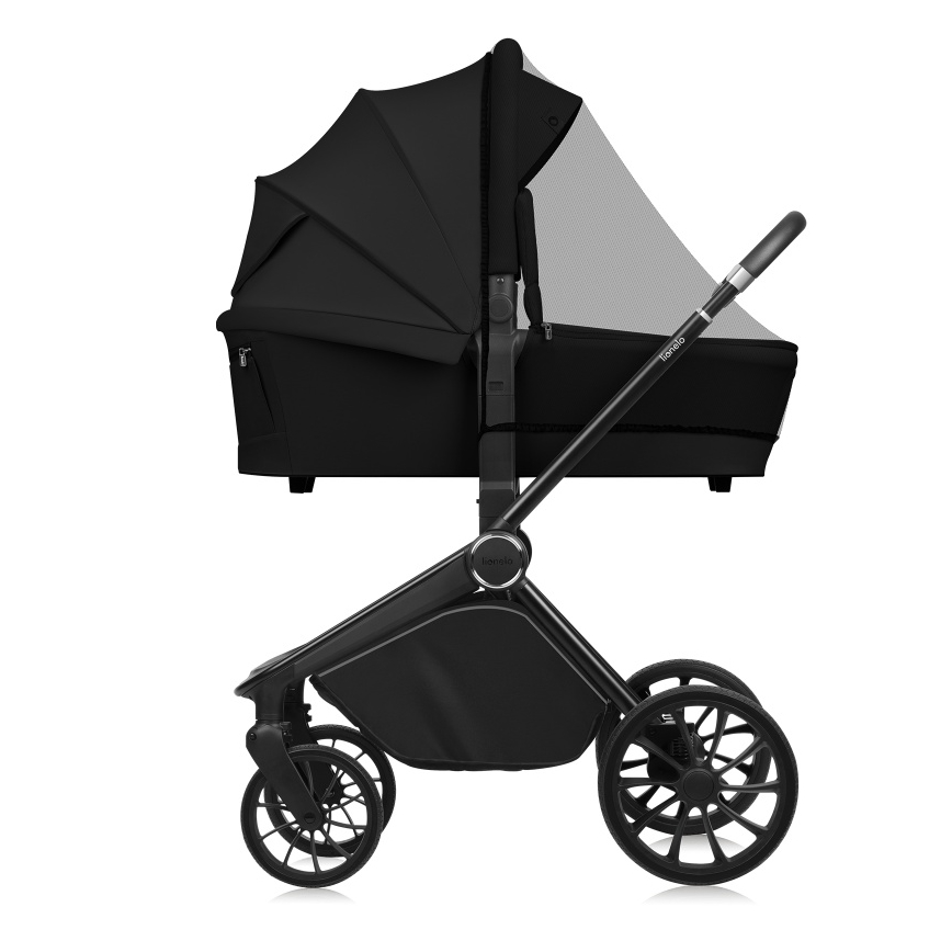 Lionelo - Kombi-Kinderwagen 2-in-1 MIKA PLUS Black Onyx