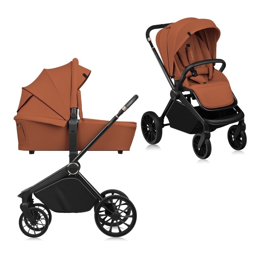 Lionelo - Kombi-Kinderwagen 2-in-1 MIKA PLUS Brown Rust
