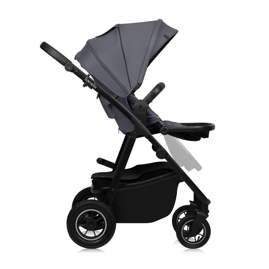 Lionelo - Kombi-Kinderwagen 3-in-1 AMBER PLUS Grau Graphit