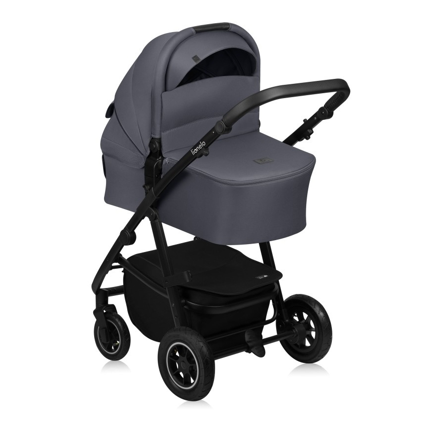 Lionelo - Kombi-Kinderwagen 3-in-1 AMBER PLUS Grau Graphit