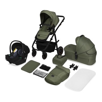 Lionelo - Kombi-Kinderwagen 3-in-1 AMBER PLUS Green Forest