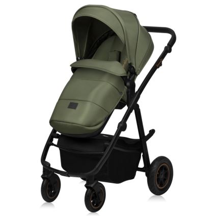 Lionelo - Kombi-Kinderwagen 3-in-1 AMBER PLUS Green Forest