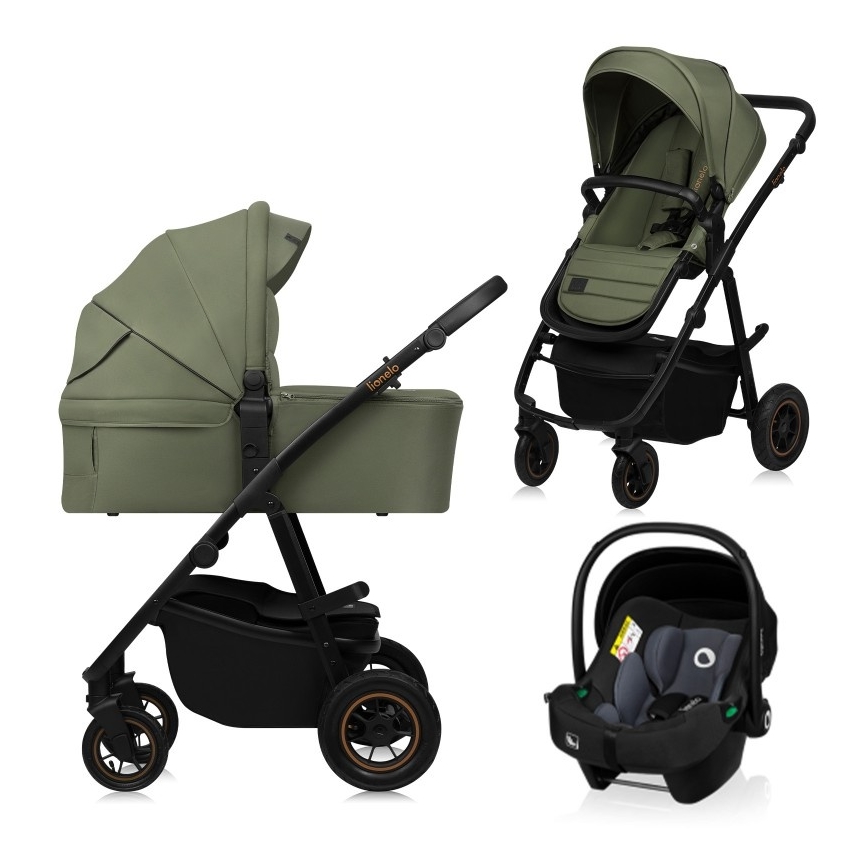Lionelo - Kombi-Kinderwagen 3-in-1 AMBER PLUS Green Forest