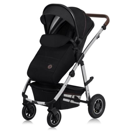 Lionelo - Kombi-Kinderwagen 3-in-1 AMBER Schwarz/Silber