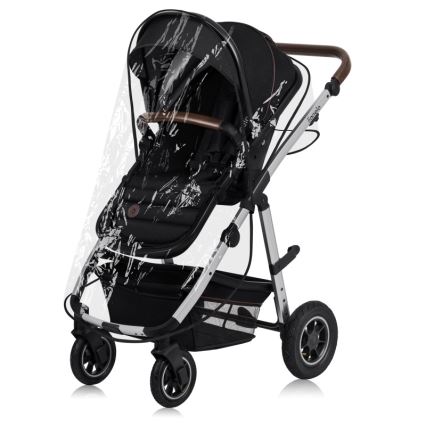 Lionelo - Kombi-Kinderwagen 3-in-1 AMBER Schwarz/Silber