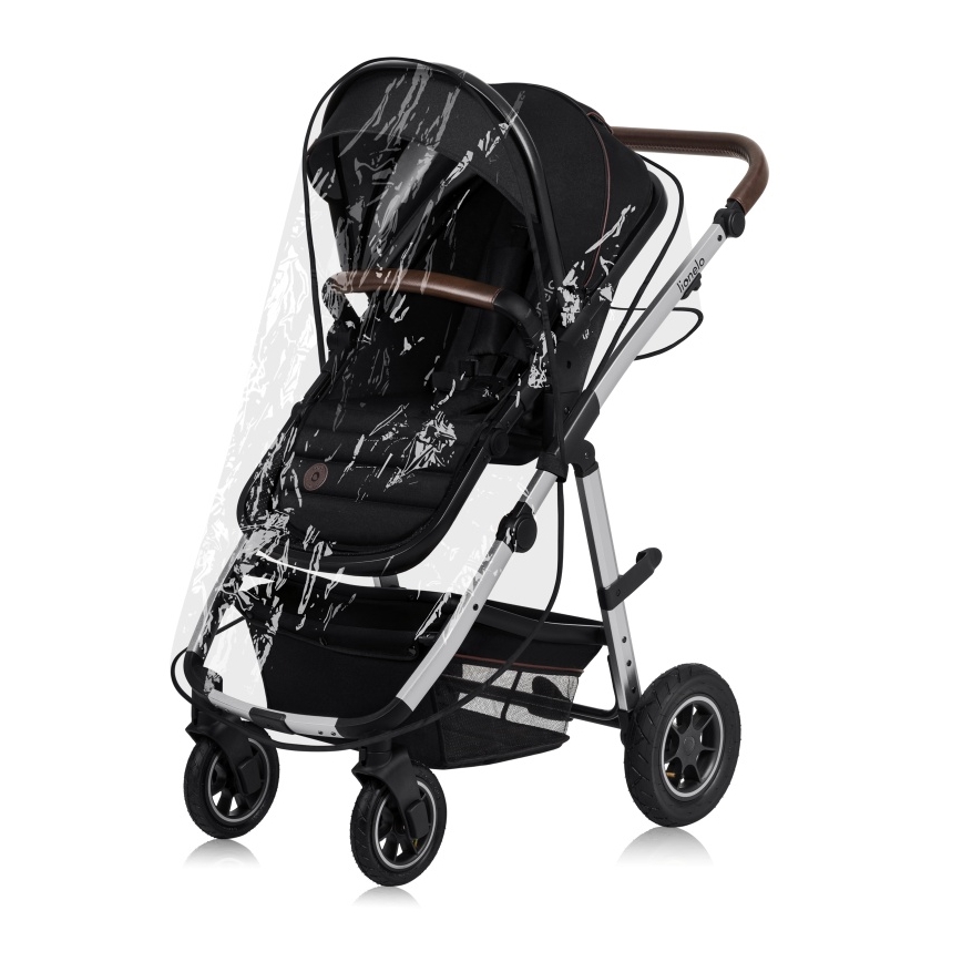 Lionelo - Kombi-Kinderwagen 3-in-1 AMBER Schwarz/Silber