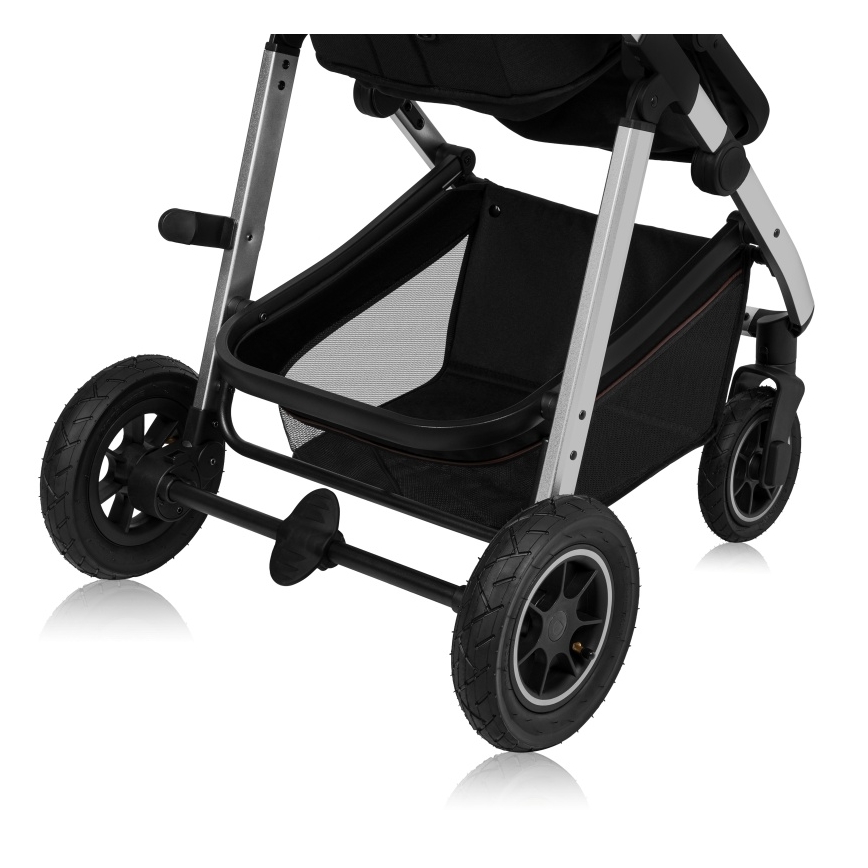 Lionelo - Kombi-Kinderwagen 3-in-1 AMBER Schwarz/Silber
