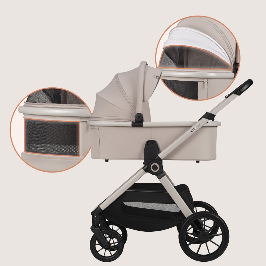 Lionelo - Kombi-Kinderwagen 3-in-1 LAYLA Sandbeige
