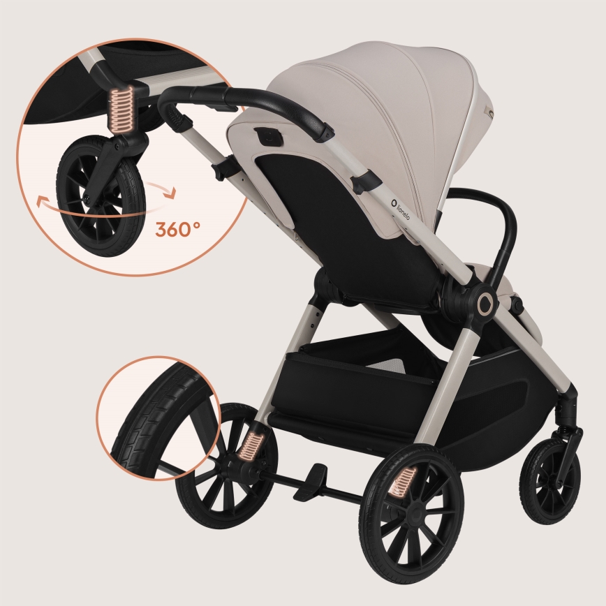Lionelo - Kombi-Kinderwagen 3-in-1 LAYLA Sandbeige