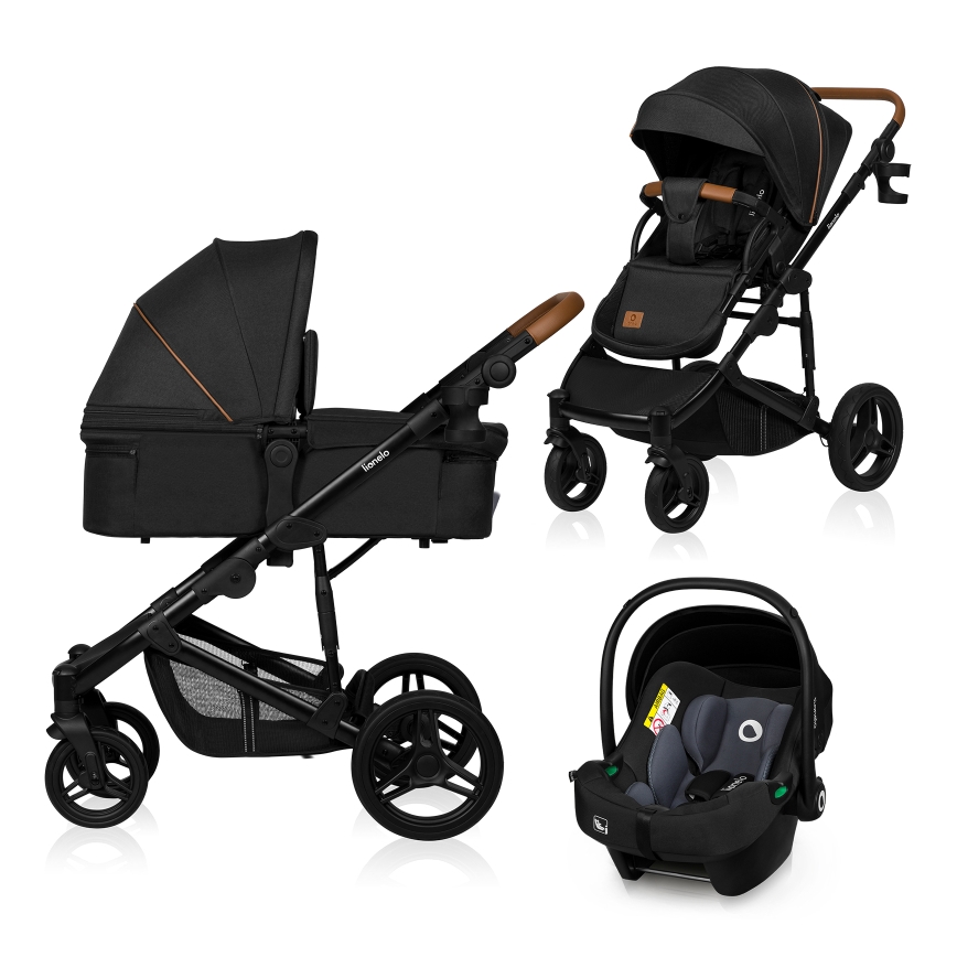 Lionelo - Kombi-Kinderwagen 3-in-1 MARI TOUR Black Onyx